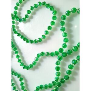 Vintage Hippy Era Aurora Borealis Retro Beads Unused OLD Stock 1960's Green